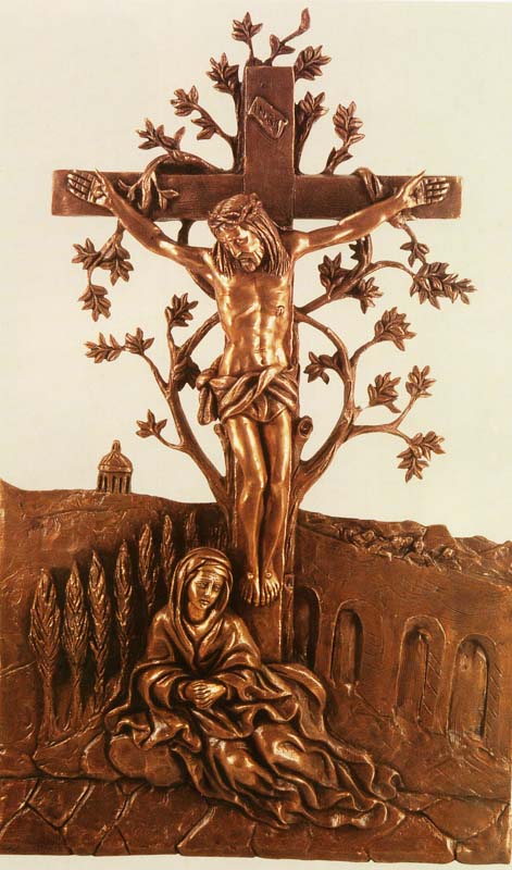 Scultura realizzata dal nostro scultore, in fusione a cerapersa, per il "monastero delle serve di Maria" a carpenedo, Mestre.
