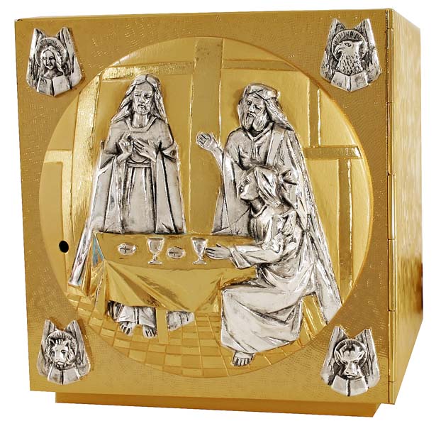 Altar tabernacles, art. Er 012. With Emmaus Supper in metal
