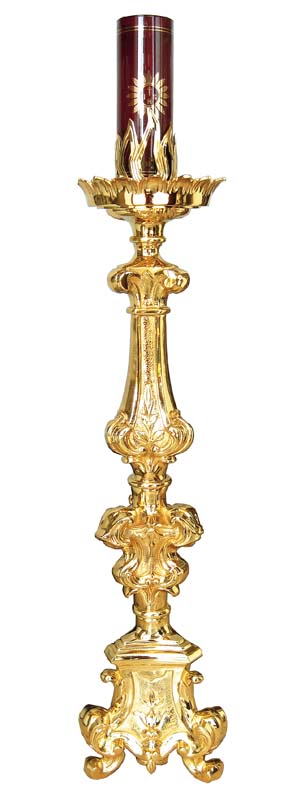 Holy lamp art. Er 3757. Made of cast brass. Baroque style