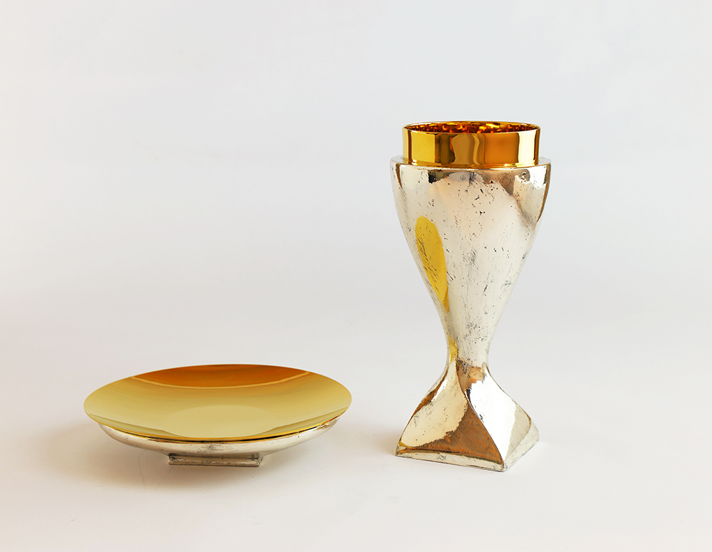 Paten and chalice. Silver plating metal. Art. Er 1620- 1927 